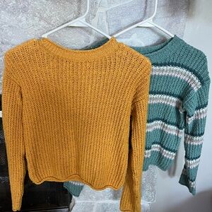 Girls sweaters BOTH size 10/12 Fall/Winter knit sweaters